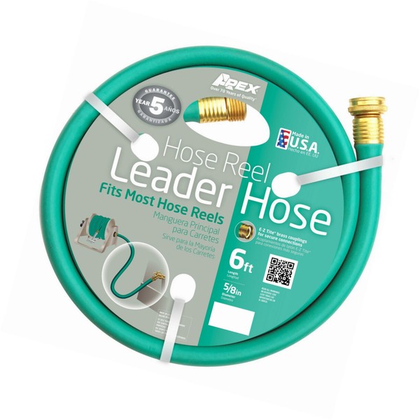 Hose Reel Leader Water 5/8 Inch 6ft Brass Coupling Garden for Female