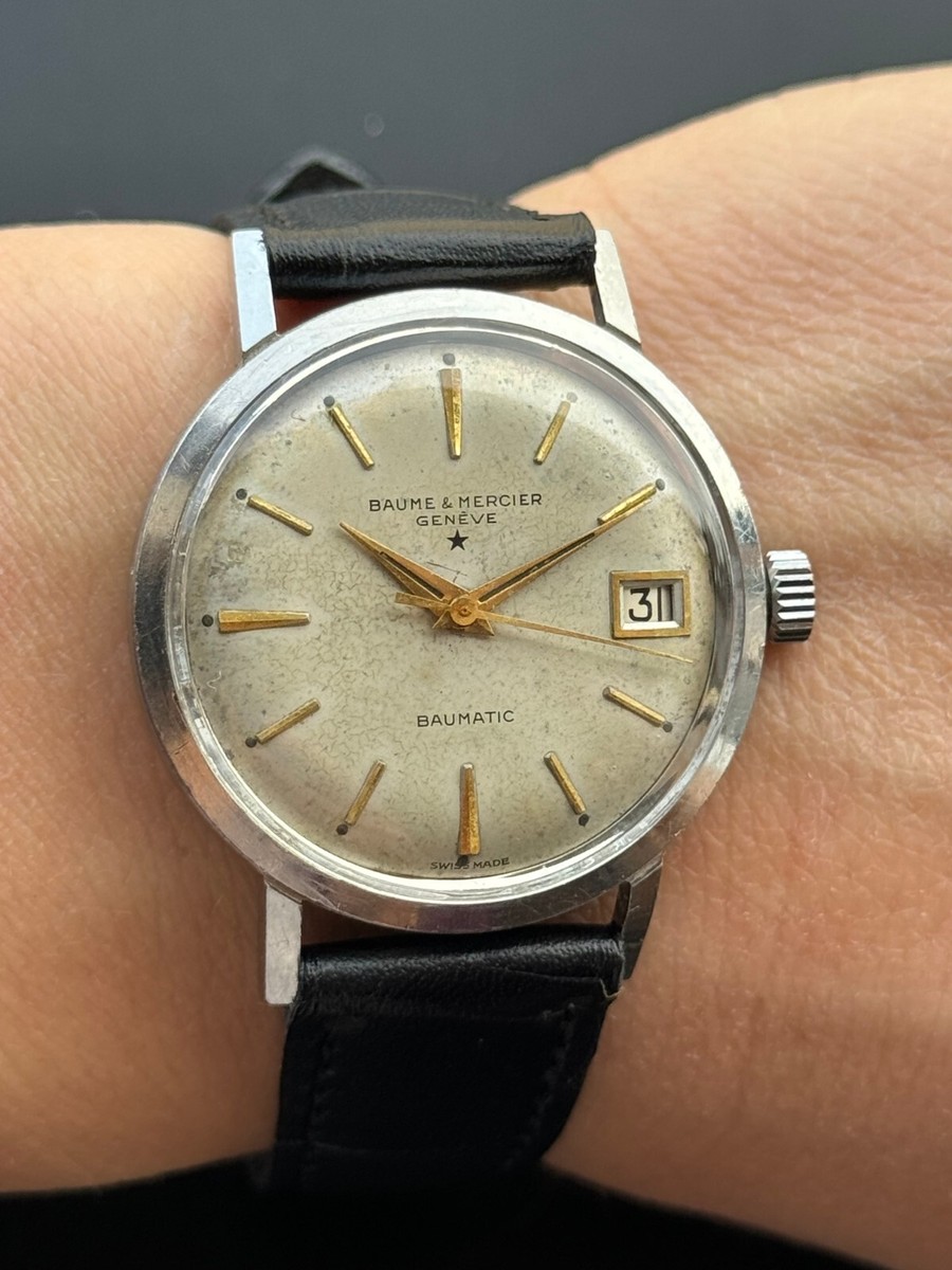 Wrist Watches Baume E Mercier Baumatic Vintage Baume Mercier Geneve  Baumatic Automatic AS 1700/01 Mens 34mm