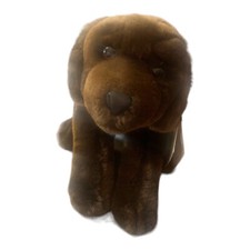 Animal Alley Toys R Us Chocolate Labrador Retriever Dog Plush Puppy 12  Vintage