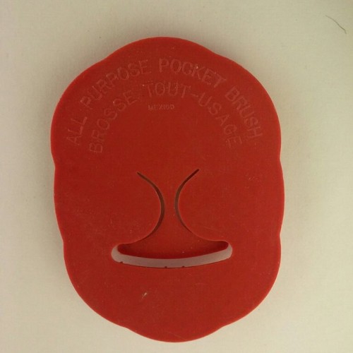 All Purpose Pocket Brush Hair Lint Scrubber Gadget Red Barber - Picture 2 of 4