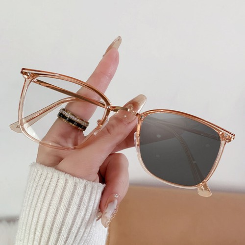 Women Square Photochromic Myopia Nearsighted Glasses Fashion Outdoor Sunglasses - Picture 16 of 23