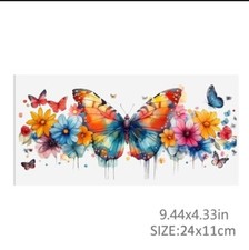1 Piece Butterfly UV DTF Cup Wrap Transfer Stickers for Glass magic rub on