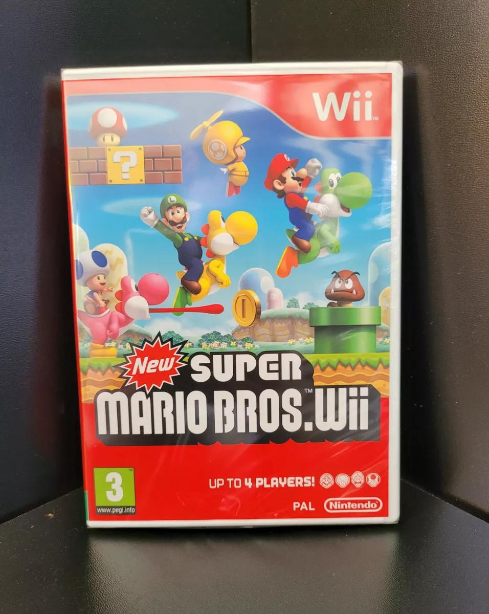 Wii - New Super Mario Bros - Nintendo *COMPLETE*