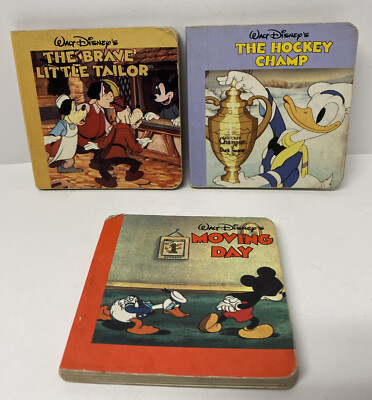 3 Walt Disney Mini Board books 1986 Chatham River Press