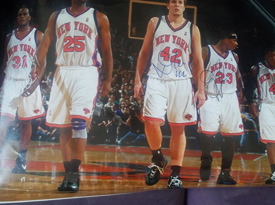 new york knicks signed 16x20 autographed photo auto david lee nate robinson ny - Image 2 of 2