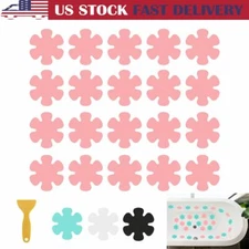 20X Non-Slip Bathtub Stickers Flower Safety Bathtub Kitchen Decals Self Adhesive