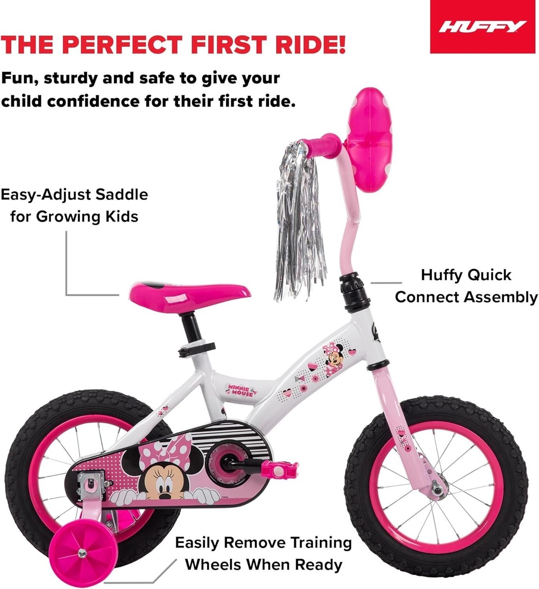 自転車本体 Minnie Mouse Kids Bicycle Huffy Disney Minnie Mouse Kids Bike 12 Inch Pink For 3-5