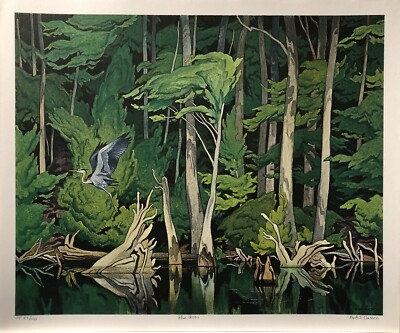 A.J. CASSON group of seven '' Blue Heron '' Limited Edition art print Biography