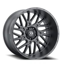 24x12 -51 Vision 404 Brawl 5x5.0 Satin Black Wheels (Set of 4)