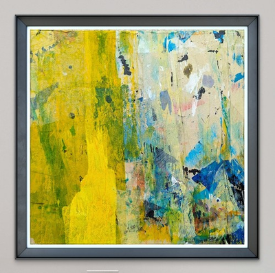 #ad #ad Original Painting Acrylic Collage on 12x12 Inch Canvas. #x27;City Skin#x27; $55.00