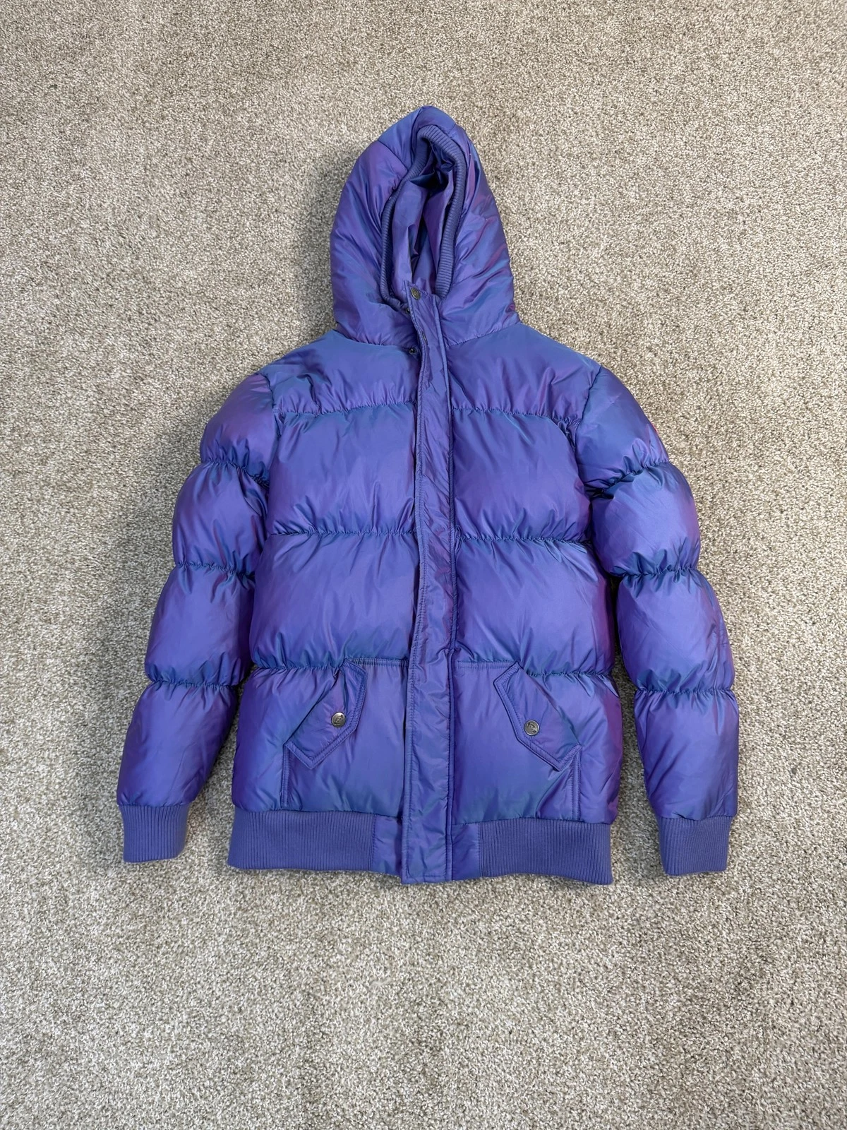 Appaman Ski Jacket Girls 14 Iridescent Purple Down Winter Insulated Puffer Coat