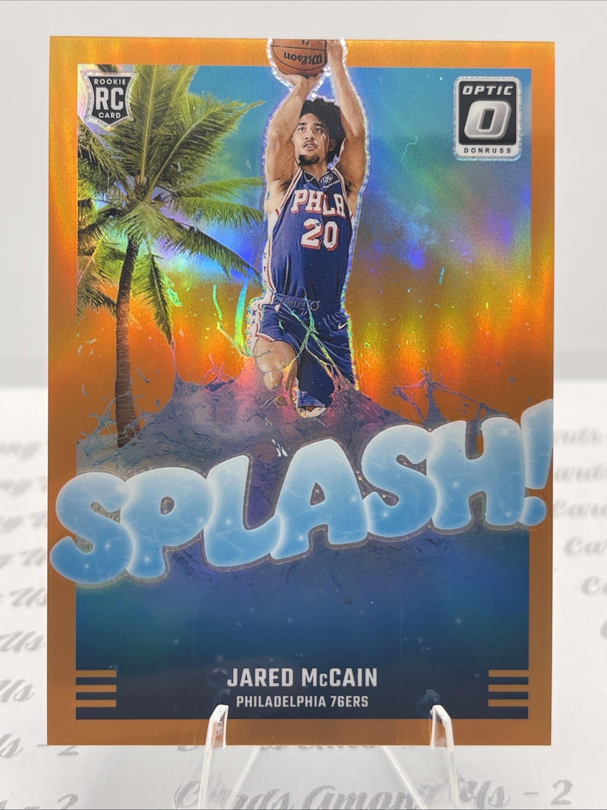 JARED McCAIN RC 2024-25 Donruss Optic Orange Splash 76ers Rookie /39 🔥