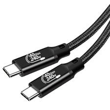 USB 4 Cable Supports 8K UHD Display 40Gbps Data Transfer 240W PD Fast Charging