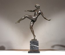 Pierre LE FAGUAYS (1892-1962) Art D&eacute;co T&auml;nzerin Lebensreform Bronze 54cm c. 1925