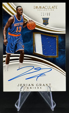 2015-16 Jerian Grant RC /99 Immaculate RPA Rookie Patch On Card Auto #102 Knicks