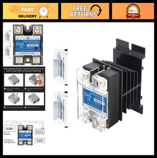 "25A Solid State Relay SSR-25DA, DC to AC 3-32V Input, 24-480V Output, Heat Sink