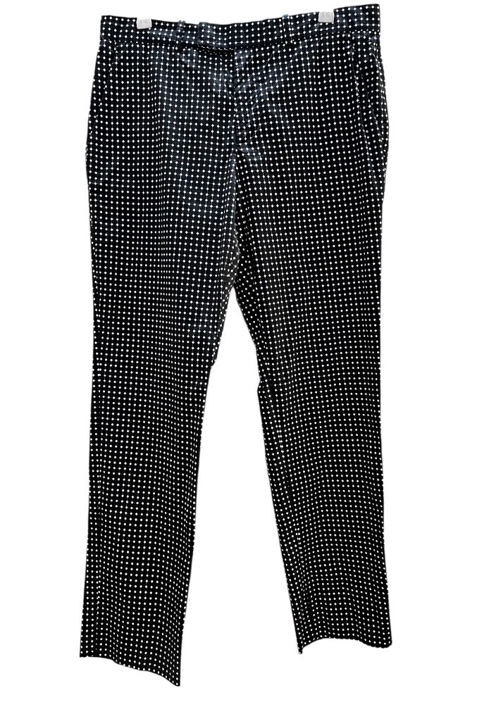 Pantalone Alexander McQueen nero donna US 10 cotone lucido Italia us intime ottimeioni