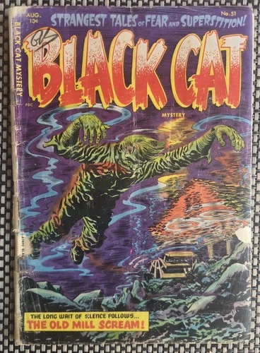 Black Cat Mystery #51 1954 Harvey Pre-Code Horror No Tomb Of Terror FOREIGN READ