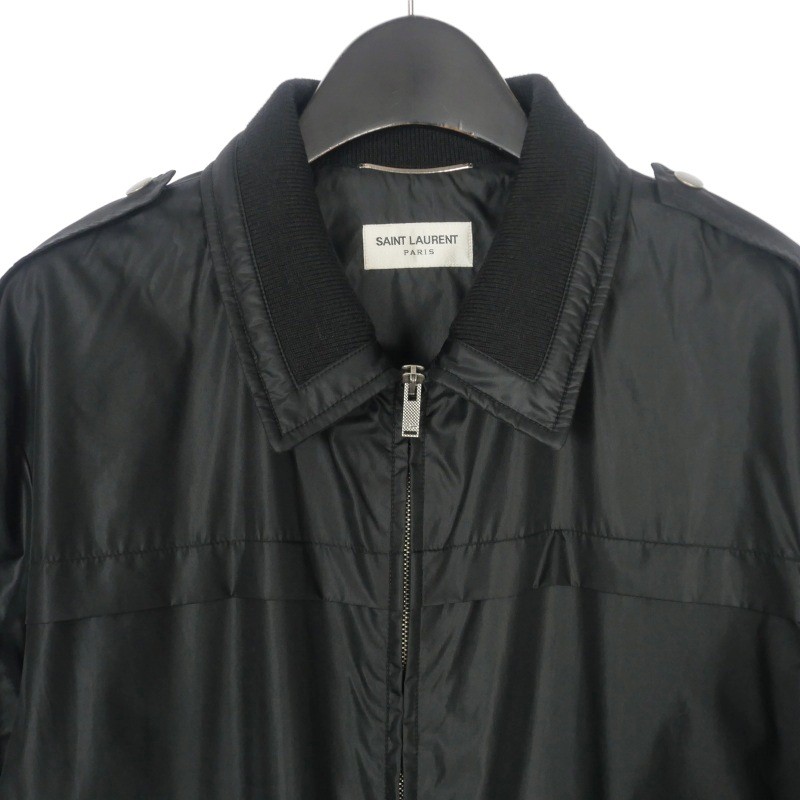 Saint Laurent Paris Giacca Nylon Zip Uomo Nero 50