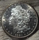 1880-s Morgan Silver Dollar Brilliant Uncirculated Cameo With Mirrors