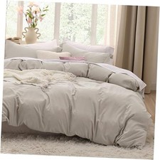 Duvet Cover Queen Size - 3 Pieces Queen 90" x 90" 02 - Linen No Comforter 
