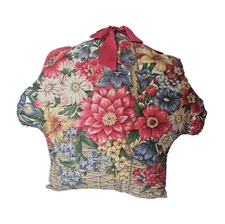 Wild Flowers Basket 2 Vintage Home Made Pillows Cranston Print Works 15x17x6 in