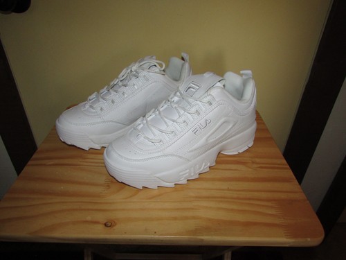 FILA DISRUPTOR II WHT/WHT/WHT FW01655-148 MENS US 11