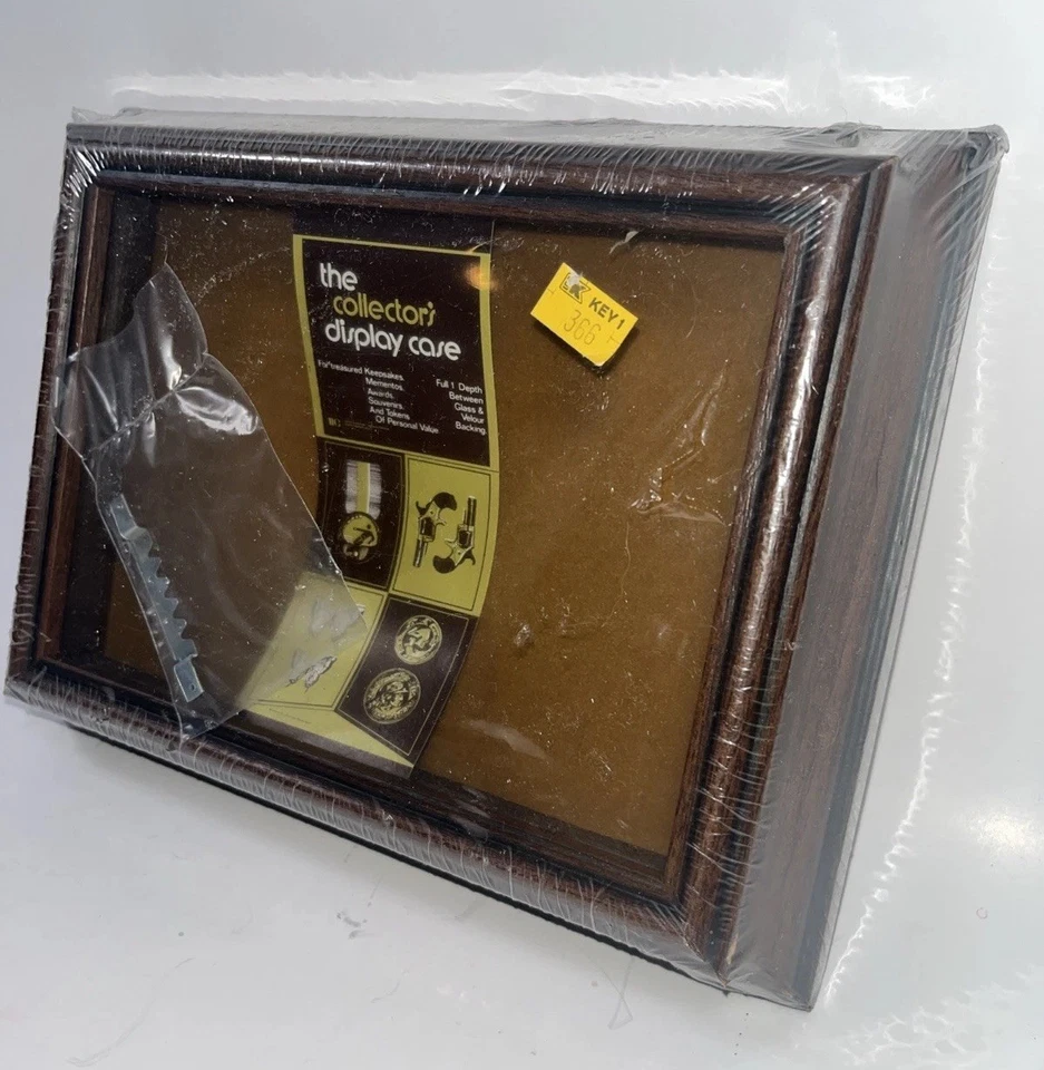 Vintage Collector’s Display Case Glass Front Wood Frame - Image 3 of 4