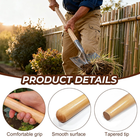 55 Inch Black Locust Shovel Handle Replacement - Extra Long Hardwood Handle for