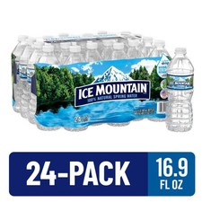 ICE MOUNTAIN 100% Natural Spring Water, 16.9oz Bottles (24-Pack)