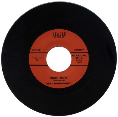 GRAY MONTGOMERY ''RIGHT NOW c/w IT'S ALL RIGHT'' 1962 ROCKABILLY