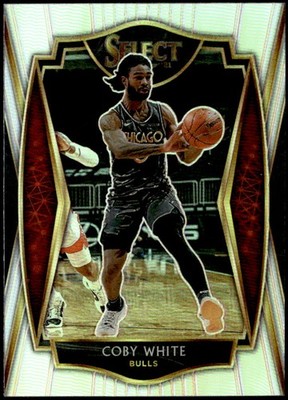 2020-21 Panini Select #103 Coby White Silver Prizms Blue E1