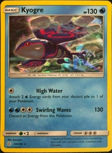 Kyogre 053/236 Cosmic Eclipse Cracked Ice Holo Deck Exclusives