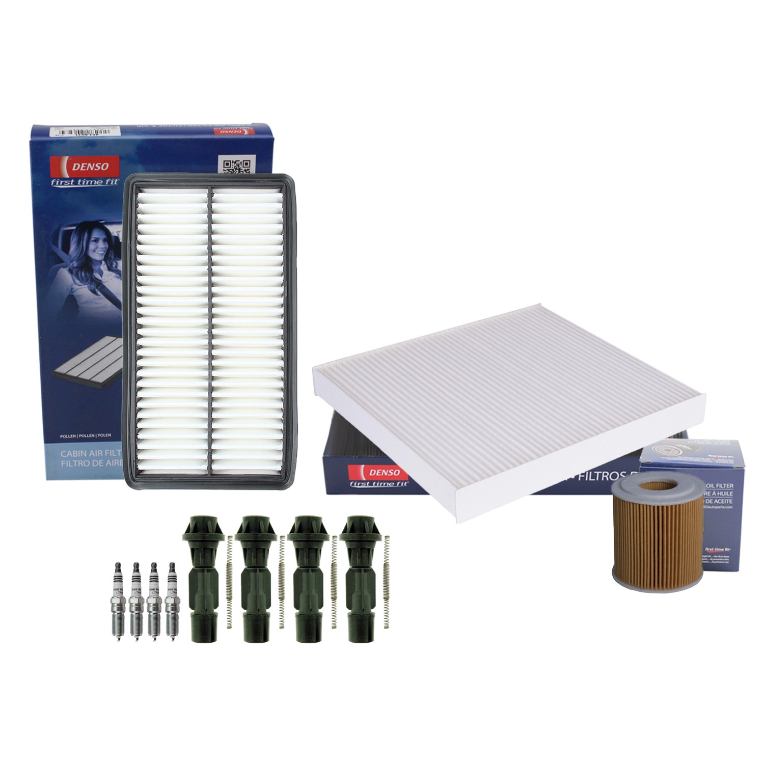 Denso Tune Up Kit NGK 4 Spark Plugs  Boots Kit for Mazda 6 GS GT i 2.3 L4 2008