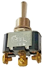 C-H 0639R Toggle Switch, 2 Position On-Off-On Screw Terminals SPST