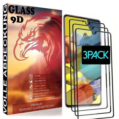 3x Full Screen Für Samsung Galaxy Schutzglas Echtglas Panzerfolie Hartglas 21D