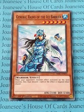 SDFC-DE015 General Raiho der Eisbarriere Yu-Gi-Oh Karte 1. Auflage Neu