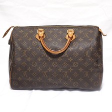 Authentic Louis Vuitton Speedy 35 Monogram Brown Handbag M41524 SP0954