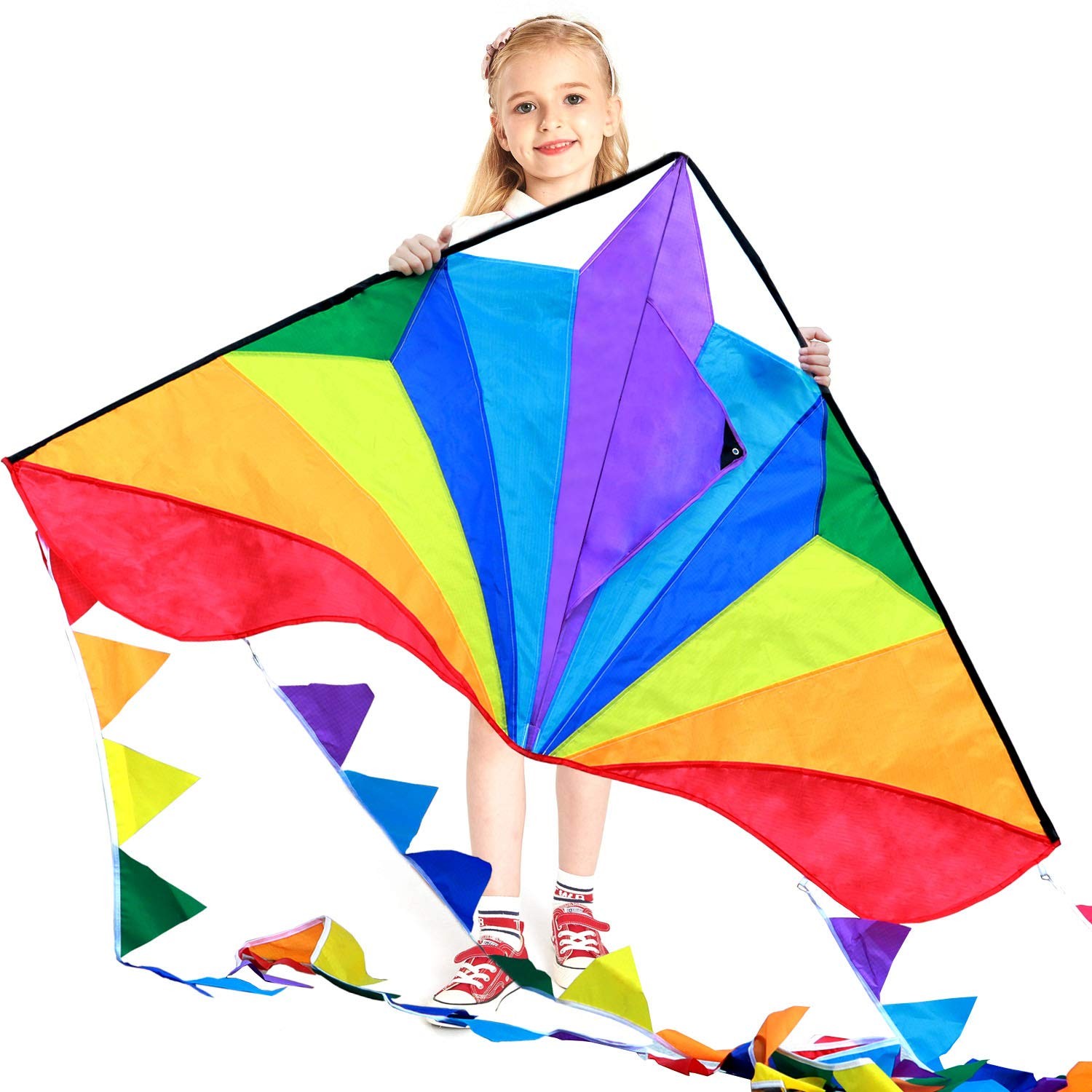 Large Delta Kites 54x31"" For Kids and Adults For Beach Trip Outdoor games,Per...