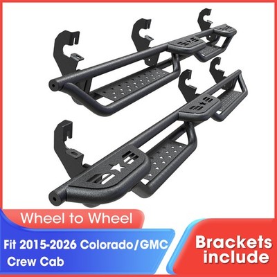 For 2015-2026 Colorado/Canyon Crew Cab Bed Access Side Steps Running Boards