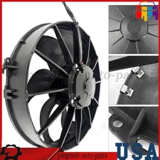New 12" Puller Fan 12V Curved Blade 1870 CFM For 30103202 SPAL VA01-AP90/VLL-66A