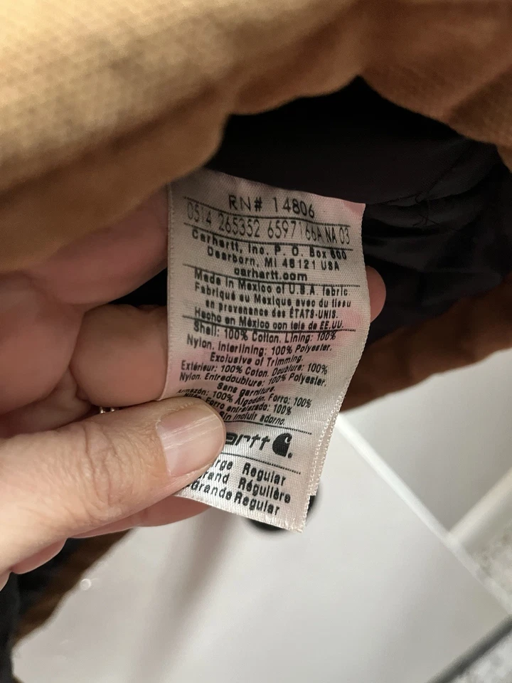 Jaqueta Carhartt Duck tradicional acolchoada forrada celeiro marrom tamanho XL Reg. - Imagem 4 de 4