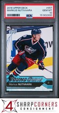 2016 UPPER DECK #457 MARKUS NUTIVAARA RC YOUNG GUNS POP 6 PSA 10