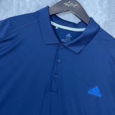 Adidas Climacool Golf Polo Shirt Mens 2XL Navy Blue Short Sleeve Performance Top