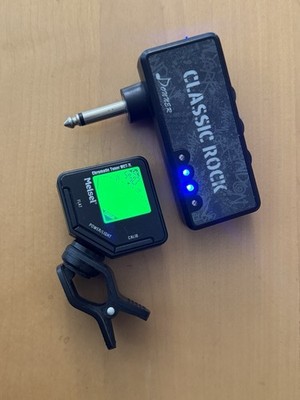 Meisel MCT-71 Chromatic Clip-On Guitar Tuner Black + Donner Headphone Amp