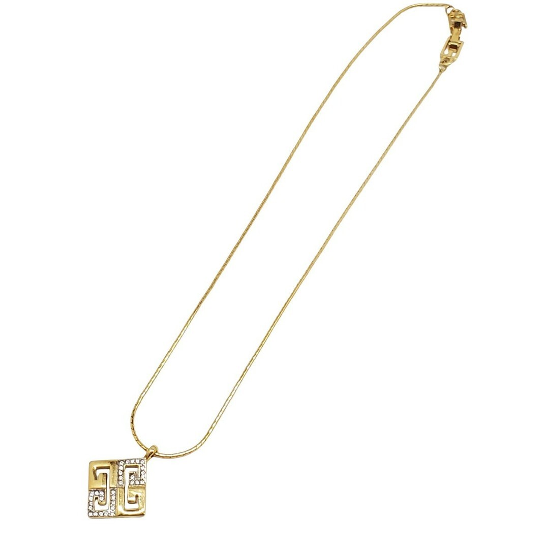 GIVENCHY Necklace Gold Rhinestone Accessory Women's Used NE51-0 thumbnail 3