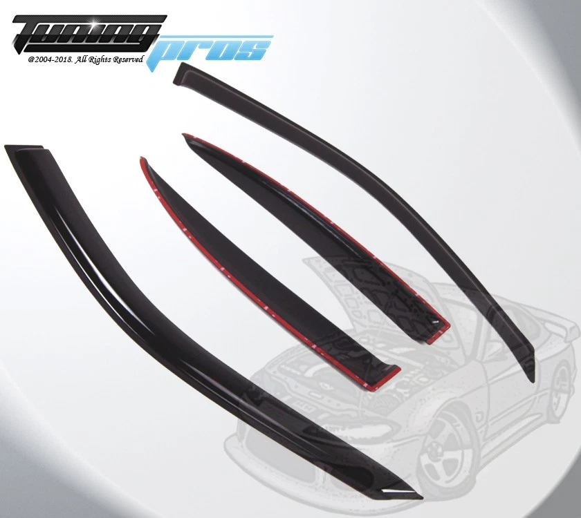 For BMW 525i 528i 1997-2003 Smoke Out-Channel Window Rain Guards Visor 4pcs Set - Image 3 of 4