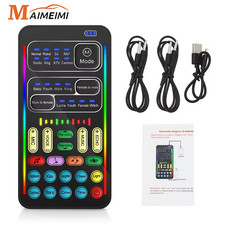 I9 Voice Changer Mini Multiple Audio Effect Bluetooth-Compatible Live Sound Card