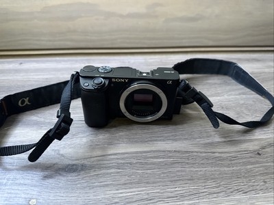 Sony A6000 24.3 MP Mirrorless DSLR Camera - Black Body ONLY Heavy Wear