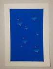ACEO Original water drops Acrylic painting.